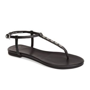 Cole Haan Leather Thong Sandals, Black, NWOT